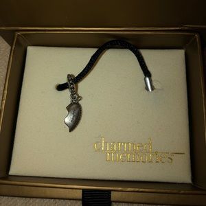 Silver half heart “daughter” charm